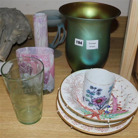 A group of modern glassware, etc.